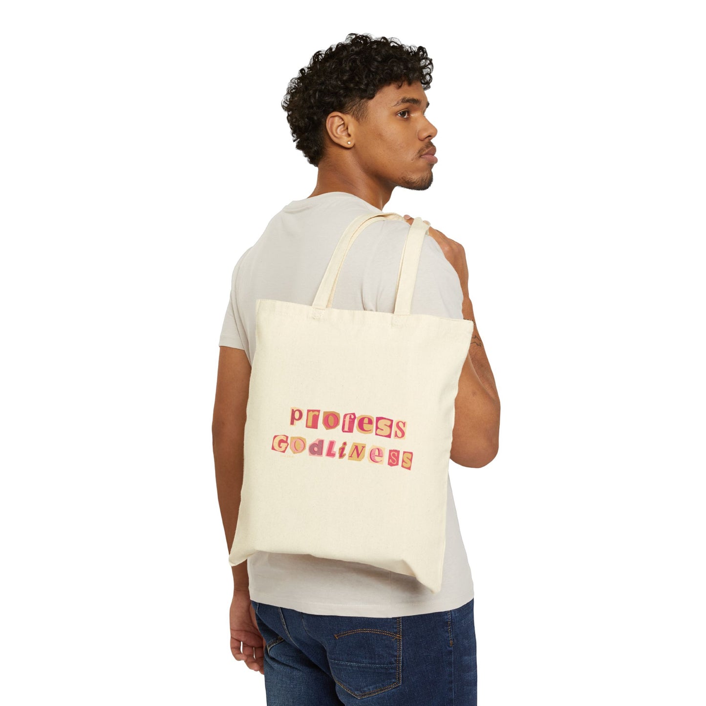 Profess Godliness Canvas Tote Bag