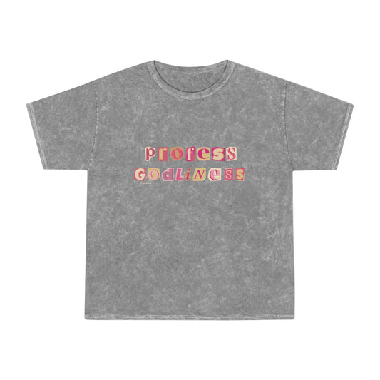 Profess Godliness Womens Mineral Wash Tee