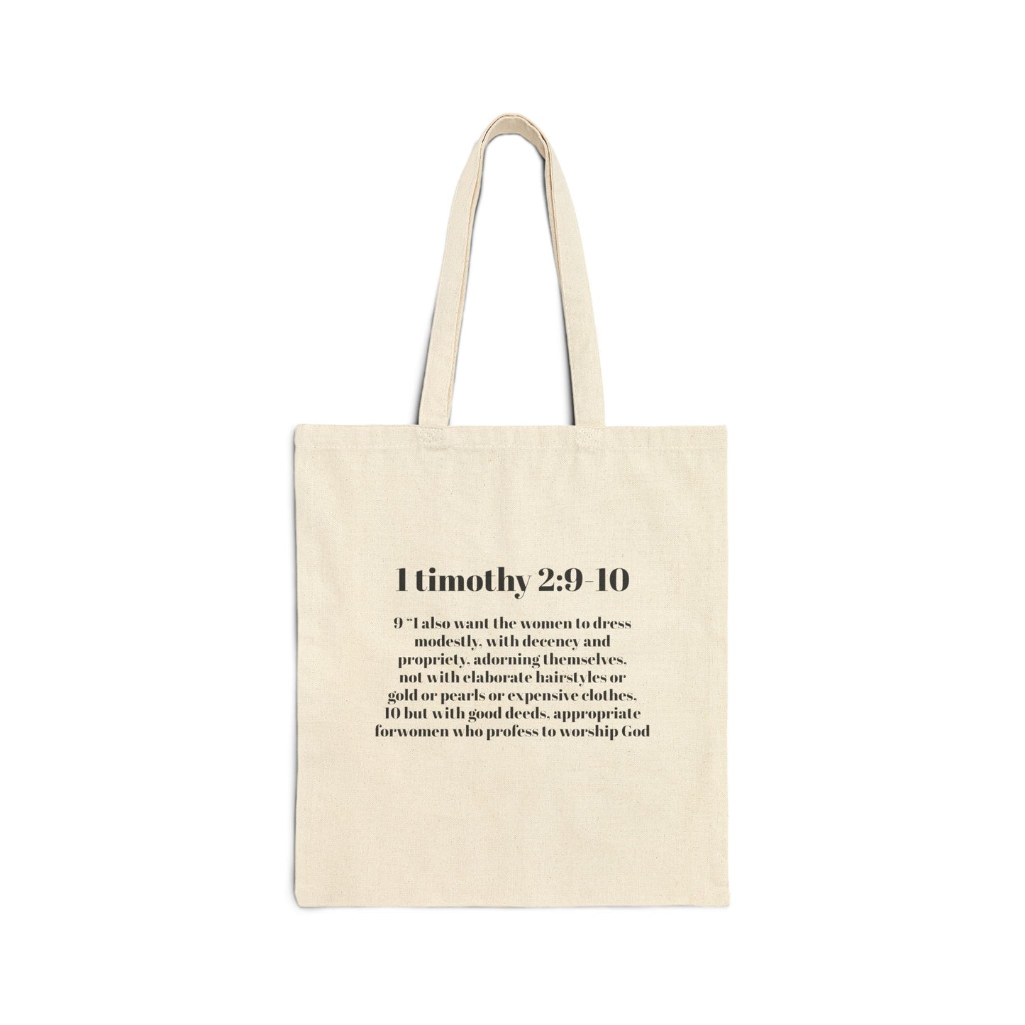 Profess Godliness Canvas Tote Bag